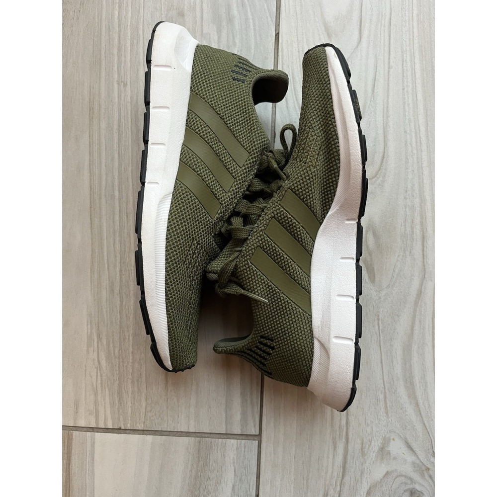 Adidas Swift Run Olive Green Knit Sneakers Men's Size 6.5 Gently Used - Picture 3 of 6